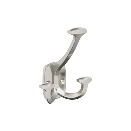 Amerock Vicinity Traditional Triple Prong Satin Nickel Wall Hook H37004G10